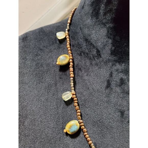 George Women's Multicolor Seed Bead Stylish Pendant Necklace - Picture 8 of 11